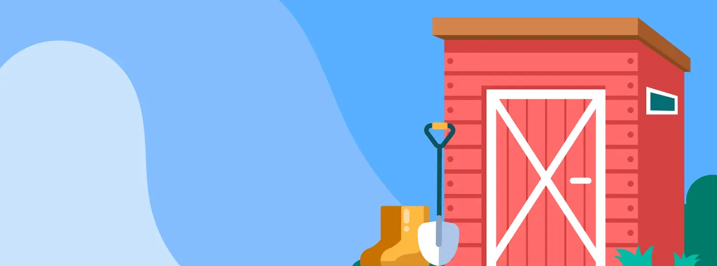 Montagem de um telheiro de jardim