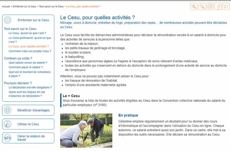 CESU : Quelles activités et services à domicile ?