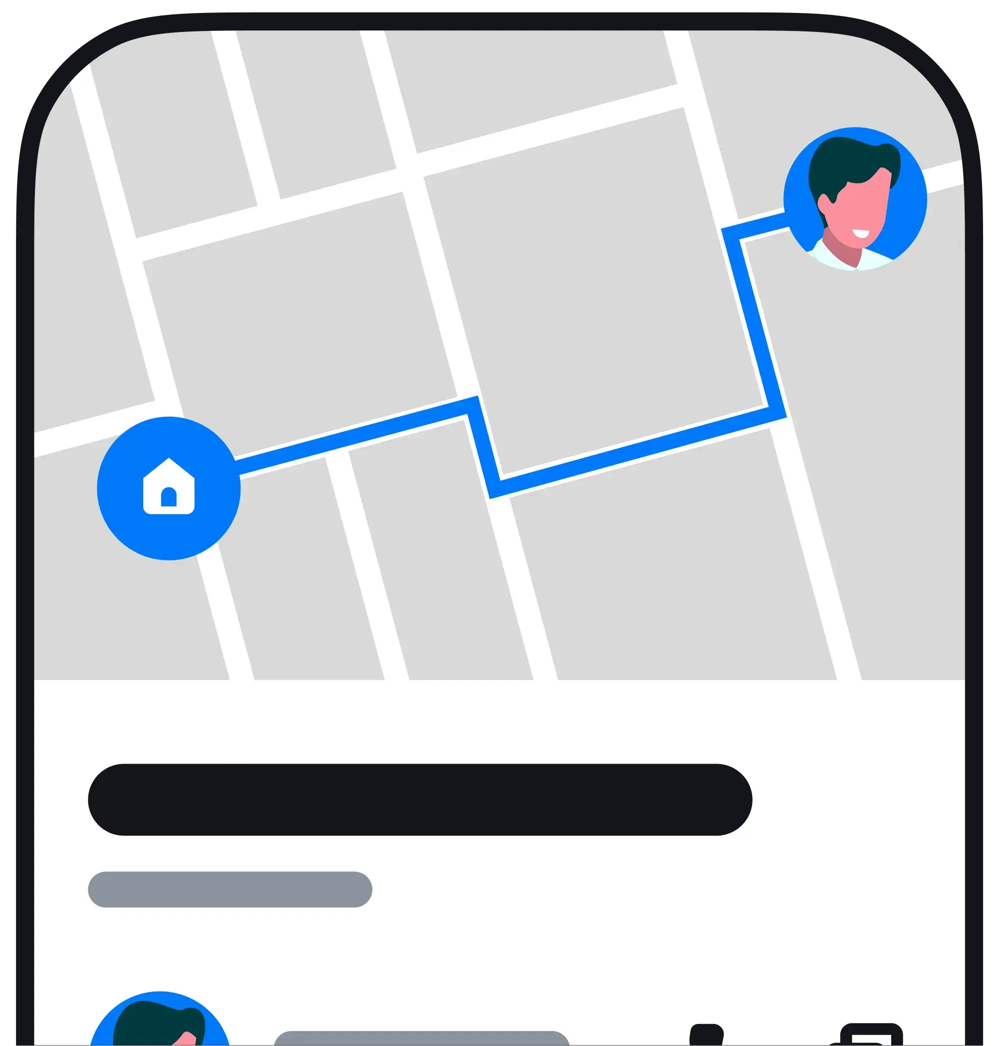 Location tracking in action on the app