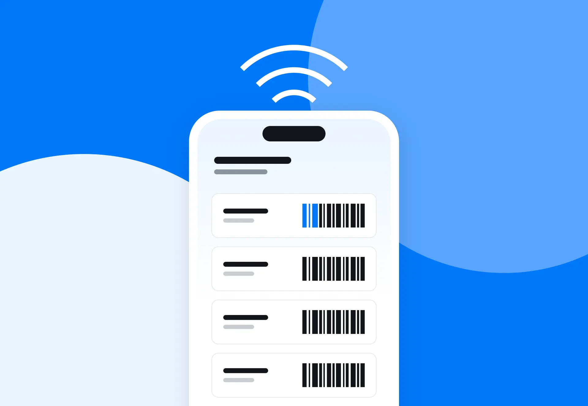 Smartphone affichant des tickets CESU dématérialisés avec code-barres